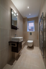 Modern tiled washroom
