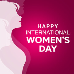 Happy International Day for Women. Women's day Abstract Social Media Post Design Wallpaper
