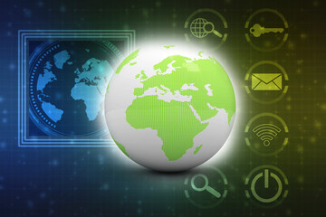 3d illustration of Data sharing concept