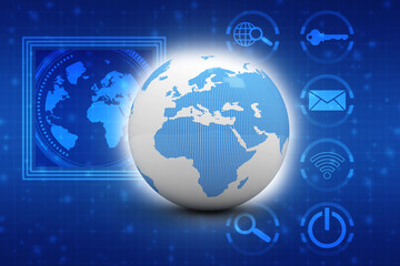 3d illustration of Data sharing concept