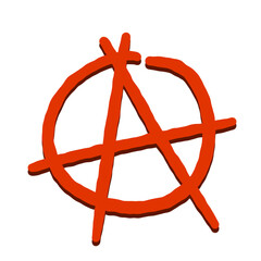 Anarchy sign isolated. Letter A in circle