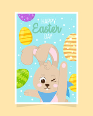 happy easter bunny card