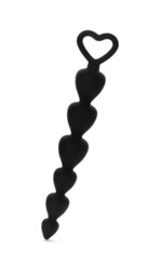 Black anal ball beads on white background. Sex toy