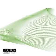 This is a abstract design with green geometric lines in the style waves for web sites and ohter ideas