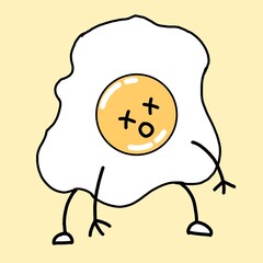 Design Sticker Cute Egg Emoticon, HD Resolution