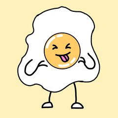 Design Sticker Cute Egg Emoticon, HD Resolution