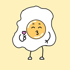 Design Sticker Cute Egg Emoticon, HD Resolution