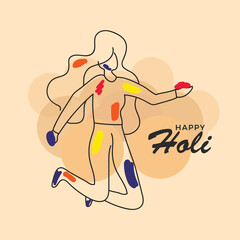 Flat Holi festival background