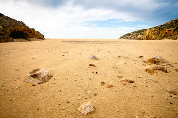 sandy beach at the algarve