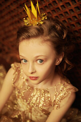 fairy princess in golden crown