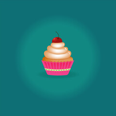cupcake with cherry