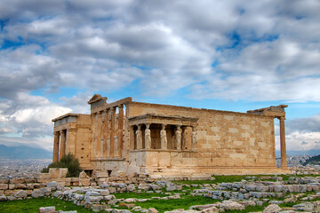 Greece. Athens. Parthenon on Mount Acropolis against the background of the summer sky - 488801334