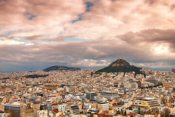Greece. Athens. Panorama of the city from above - 488801391