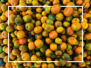 Orange fruit. Abstract background of orange with white frame for creative background