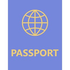 Passport vector, id document flat icon isolated