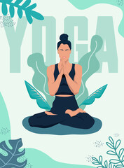 yoga woman poster