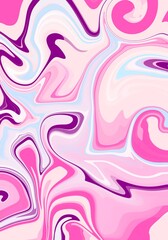 Abstract color image. Mixing multicolored paints. Desktop wallpaper. Pink