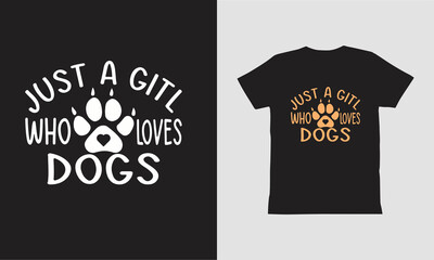 Dog Loves girl t shirt design.
