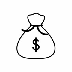 Money bag icon design template illustration vector