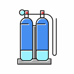 gas cylinders for welding color icon vector illustration