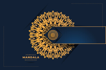 Decorative Luxury mandala background with golden arabesque pattern Arabic Islamic east style