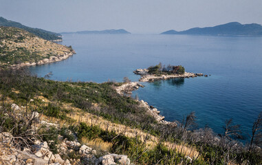 Fototapeta na wymiar Joegoslavia. 1982. Rocky coast Croatia