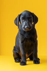 Black labrador retriever puppy