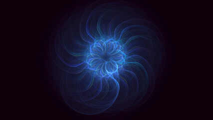 3D rendering abstract fractal light background