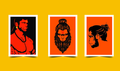Lord Hanuman poster design trendy artwork
