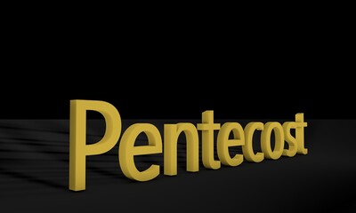 Pentecost poster design for print or use as card, flyer, Banner