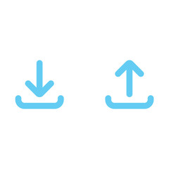 download and upload vector blue icon