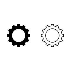 Gear Line Vector Icon