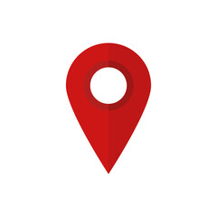 Flat simple map vector icon
