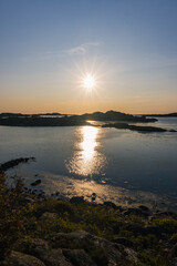 sunset over the sea in Goteborg, Sweden