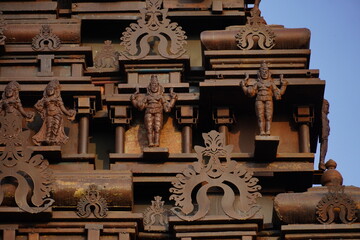 Gods on Meenakshi Temple or Minakshi-Sundareshwara Temple, Madurai, Tamil Nadu - South India