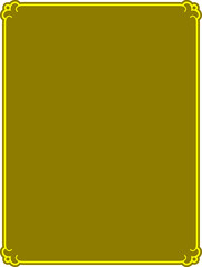 
Vector border frame. Golden yellow background or book page. Simple rectangular billboard, poster, plaque, signboard, sticker, or label 