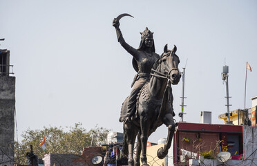 Fototapeta premium jhansi's queen laxmi bai statue image