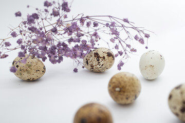 Obraz premium Beautiful Easter eggs with decor