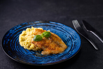 spicy fillet of white cod with couscous