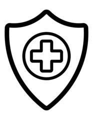 Fototapeta premium Health Protection Flat Icon Isolated On White Background