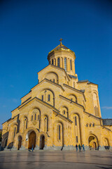 Fototapeta na wymiar Holy Trinity Cathedral of Tbilisi (Tsminda Sameba Cathedral), Georgia