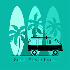 beach palm and car