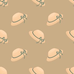 cute garden spring pattern for kids - yellow hat