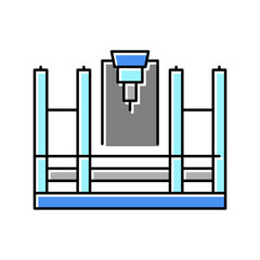 butt welding machine color icon vector illustration