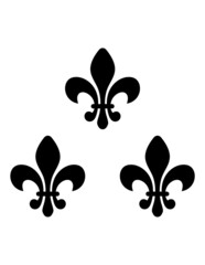 Fleur-de-lis  Ornament  Heraldic Flat Icon Isolated On White Background © Maxim