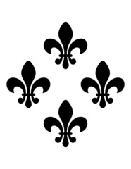 Fleur-de-lis  Ornament  Heraldic Flat Icon Isolated On White Background - obrazy, fototapety, plakaty