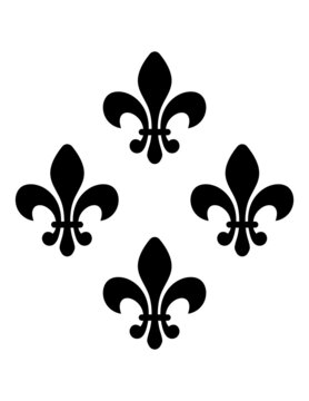 Fleur-de-lis  Ornament  Heraldic Flat Icon Isolated On White Background