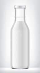 Glass Bottle on background. 