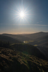 Obraz premium sunset in wicklow mountains, ireland