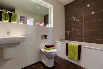 Modern clean looking bathroom suite